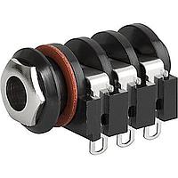 Schurter 4833.2300 Phone Connectors AUDIO SOCKET 6.3MM 3P SOLDER