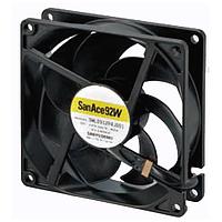 Sanyo Denki 9WP0912S401 Axial DC Axial Fan, 92x92x25mm, 12VDC, 58.6CFM, 3.24W, 39dBA, Splash Proof, Tach, IP68