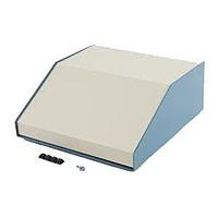 Hammond Manufacturing 1456KK4WHBU Sloped 30 Degree Slope Alum 10.2x4x10"Beige/Blue