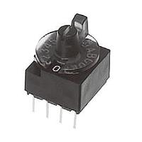 Nidec Components S-1211A Rotary Switches dip rotary code hex, translucent knob,real code,side adj.