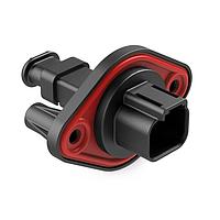 Amphenol SINE Systems AT04-2P-PM16 Receptacle 2 Position Receptacle, Pin, Panel Mount, Self-Threading, Reduced Diameter Seal, Strain Relief