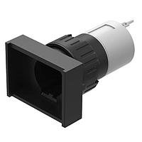 EAO 31-041.006 Panel Mount Indicators / Switch Indicators Actuator,  16 mm, 24 mm x 18 mm, rectangular, Black, Plastic, Universal terminal, 2 x 0.5 mm