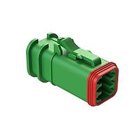 Amphenol SINE Systems AT06-6S-OMRDGRN Automotive Connectors 6 Position Overmolded Plug, Socket, Reduced Seal, Green