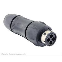 Eaton Souriau-Sunbank UTGX1JC104S Receptacles In line receptacle, with cable gland backshell, for 4 female contacts, IP68/69K