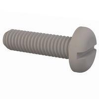 Essentra Components 50M060100N022 Pan Slotted Pan Slotted Screw, M6 X 1 Thread, 22mm Lg