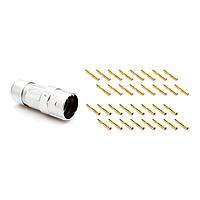 Amphenol SINE Systems MA5CAE1600S-S1-KIT Standard Circular Connector 16 position straight plug connector kit, Checkmate , E type, clockwise insert, 4.5-7.5mm cord grip, female contacts included