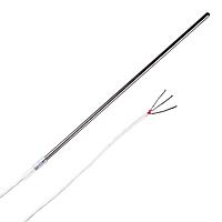 OMEGA PR-10E-4-100-1/8-6 RTD Probe with Insulated Wire and Shrink-Tube Support (Stripped Leads, 600 °C, Class A)