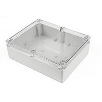 Hammond Manufacturing 1554Y2GYCL Enclosures General Enclosure - Grey/Clear Lid - 11.8 x 9.5 x 3.7in - Polycarbonate - N4X