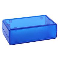 BusBoard Prototype Systems BOX1-P14-BT Hand Held Instrument Blue Transparent Plastic Box for Size 1 PCBs (up to 2), Removable end panels, Smooth top, Screws included (4.13 x 2.36 x 1.38in)