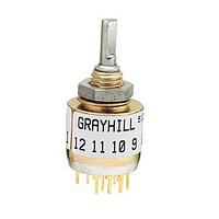 Grayhill 513375-6 Encoders Encoder, PC mount, 30&deg;, 1 deck, 1 pole/deck, 6 positions/pole, sealed, BCD complement