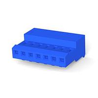 AMP Connectors - TE Connectivity 3-640442-7 Receptacle Assembly 7P 26AWG TIN CLSD W/O TAB W/BLUE STRPE