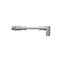 Amphenol LTW MSDP04ML-SDPMR-SB001 Sensor Cables / Actuator Cables M12 Circular Metric Connector, D Code, Plastic, 4A, 04 pins, Male Connector, Male Contact, Right Angle-to-Straight, Screw Thread, Overmolded Double Ended, Length 1000mm, IP68 / IP69K