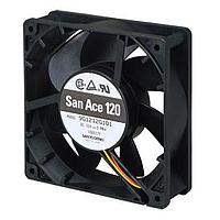 Sanyo Denki 9G1248M1D011 Axial DC Axial Fan, 120x120x38mm, 48VDC, High Performance, Ribless, Lock Rotor Sensor