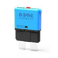 E-T-A Circuit Breakers 1616-21-15A Circuit Breakers Miniaturised single pole press-to-reset cycling trip free thermal circuit breaker with fast trip curve designed for automotive fuse block installation.50 pc line item MOQ. You cannot combine quantities within series to reach MOQ
