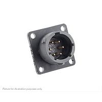 Eaton Souriau-Sunbank UTSX010D6P Receptacles Square flange receptacle, without backshell, with 6 male PCB contacts, IP68/69K in unmated conditions