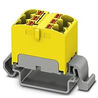 PHOENIX CONTACT 3273664 Push-In Distribution Block PTFIX 6X4-NS35A YE