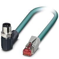 PHOENIX CONTACT 1405856 Sensor Cables / Actuator Cables Network cable Ethernet CAT5 (1 Gbps) 8-position Variable cable type shielded Plug angled M12 SPEEDCON / IP67 coding: A on Plug straight RJ45 / IP20 cable length: Free input (0.2 ... 40.0 m)