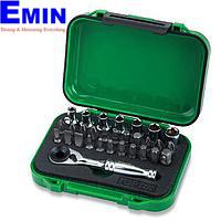 TOPTUL GABW3001 1/4 inch DR. Mini Ratchet Socket & Bit Set (30pcs)