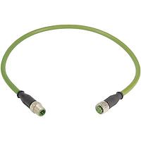 HARTING 21349293477005 Ethernet Cables / Networking Cables M12-D 4PIN M/F STRT DOUBLE END 0.5M PUR