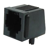 Stewart Connector SS-90000-006 Modular RJ11 jack  Right Angle  4 Contact  6 Position  Unshielded  Flanged