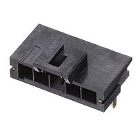 Molex 172310-3105 Receptacle Housing Ultra-Fit Right-Angle Header with Solder Nail, 3.50mm Pitch, Single Row, 5 Circuits, Tin (Sn) Plating, Black, Glow-Wire Capable