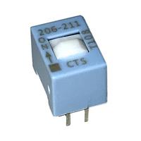 CTS Electronic Components 206-211S DIP Switches 1 switch section DPDT