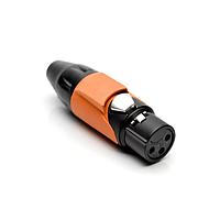 Amphenol Audio AX3FB3M Cable Connectors 3P SOCKET F PLUG BLK W ORG MRK SLEEVE