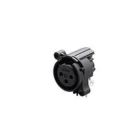 REAN RRX3F-AA-021-0 Receptacles RECPT- 3 pin - F- ground to mating shell and front panel, PCBH, retention spring