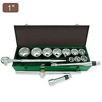 TOPTUL GCAD1403 14PCS Professional Grade 1inch DR. 6PT Flank Socket Set (METRIC)
