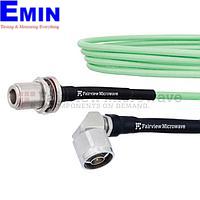 Fairview FMCA1242 Low Loss RA N Male to N Female Bulkhead Cable LL142 Coax and RoHS with LF Solder