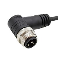 Bulgin PXPTPU78RAM03ACL010PUR Sensor Cables / Actuator Cables 3 Contacts 7/8" Right Angled Male 1m Cable