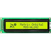 Matrix Orbital MOS-AL242A-YX3SE LCD Character Display Modules 24x2 Blk Txt Ylw/Grn B/G