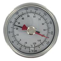 Dwyer BTM32510D Bimetal Thermometer - Max/Min for Industrial Use - Stem Lengths 2.5-12 in (200 °F, 1/2 in, NPT Male, 2.5 in)