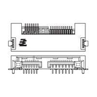 AMP Connectors - TE Connectivity 2129115-3 I/O Connectors SLIMLINE SATA PLUS PLUG AU G/F
