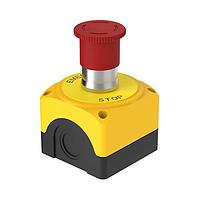 Banner Engineering SSA-EBM-11E Emergency Stop Switches 22 mm Metal E-Stop Button Kit; Kit Includes: 40 mm Actuator on Metal Shaft; Metal Mounting Adapter, 1 NC & 1 NO Contacts; 70 mm x 70 mm x 56 mm Plastic Enclosure, E-Stop Legend