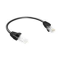 Amphenol Commercial Products RJE1Y32D57C42401 RJ-RJ Ethernet Cable Assembly RJ-RJ Ethernet Cable assembly, CAT6A, Round Super Thin 28AWG, Black, Overmoulded, Un-Shielded, Length = 15 Feet