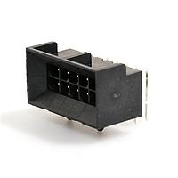 Molex 44428-1001 Shrouded R.A. RECPT 10P tin w/snap-in pegs