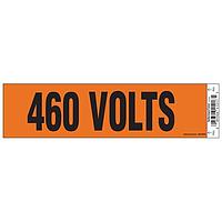 HellermannTyton 596-00950 Labels Voltage Marker, 2.25" x 8.50", 460 Volts, Vinyl, Orange, 1/card, 50 cards/pkg