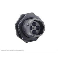 Eaton Souriau-Sunbank UTSX7104PW Receptacles Jam nut receptacle, without backshell, for 4 male contacts, IP68/69K, keying W