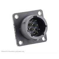 Eaton Souriau-Sunbank UTSX014D12PW Receptacles Square flange receptacle, without backshell, with 12 male PCB contacts, IP68/69K in unmated conditions, keying W