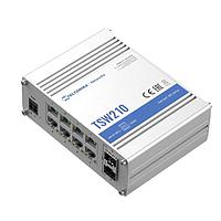 Teltonika TSW210000010 Unmanaged Ethernet Switches Industrial unmanaged switch. 8 x Ethernet ports, 2 x SFP ports. *no power supply unit added. With DIN Rail mount.