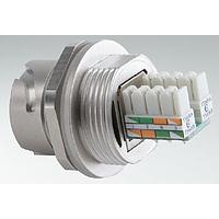 Amphenol CONEC 17-102194 Circular RJ45-IP67 PNL RCPT IDC Ct5e ByZnDcSLwcp