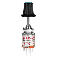 NKK Switches MRX204-BG Rotary Switches DP W/ 2-4 POS SMALL KNOB BLU