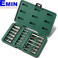 SATA 09053 18PC. 1/4inch & 1/2inch DR. HEX BIT SOCKET SET (METRIC)