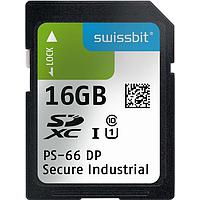 Swissbit SFSD016GL1PT1MT-I-5E-02P-SW4 Memory Cards Secure SD Card, PS-66 DP (high endurance), 16 GB, 3D PSLC Flash, -40C to +85C