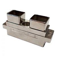 Amphenol Air LB France SIM2B41K Modular Connectors - Push Pull Receptacle Standard Nut housing option 2 Modules Composite Shielded bright nickel  Without polarization