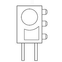 VCC CMC01Y LED Circuit Board Indicators YELLOW WATER CLEAR RIGHT ANGLE