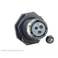 Eaton Souriau-Sunbank UTGX712D3SY32 Receptacles Jam nut receptacle & hold down clips,without backshell, with 3 female PCB contacts, IP68/69K in unmated conditions, keying Y