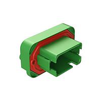 Amphenol SINE Systems AT15-12PC-BM17 Connectors Str Flng Mnt PCB Rcp 12POS Grn Tin Cont C