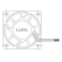 Delta Electronics, Inc. AFC0612DE-AF00 Tubeaxial Fan, 60x38mm, 12VDC, 66.75CFM, 18W, 1.5A, 61.5dBA, Ball, 4-Leads, Tach/PWM
